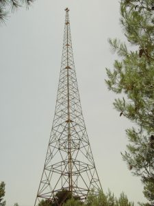 Irsal tower in Ramallah, the last remaining broadcast station of Radio Palestine. Photo courtesy of Wassim Abdullah.