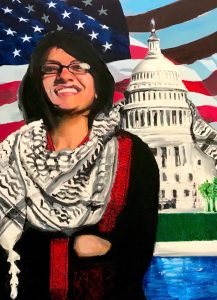 portrait Rashida Tlaib by Mohamed Inaya - photo by Nader Alghoul