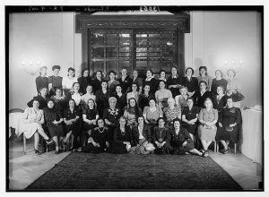 Arab Women’s Union Meeting in Jerusalem on September 14, 1944. Source: Matson Photo Service, photographer - Congress Library.