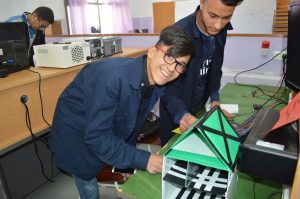 Students at one of the 150 vocational training programs implemented throughout Palestine.