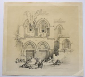 Fig. 1 The portal of the Church of the Holy Sepulchre in an illustration by David Roberts, 1830s.