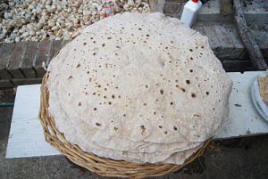 Saj, typical gazan bread.