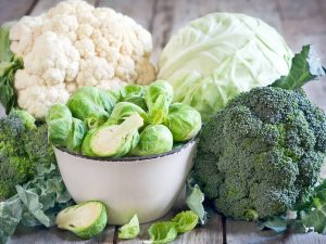 Palestinian cabbage and broccoli. 