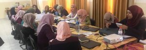 Training session at PRECious − Palestinian Rural Women E-Commerce Project, held in Tulkarem in April 2018. Photo by Waad Alfararja.