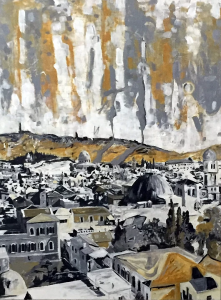 City of Jerusalem 1920. Acrylic on canvas. 120 x 100 cm.