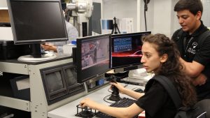 Entrepreneurship in Science program: Al Nayzak student using the latest technologies in the space demonstration lab at the University of Maryland, United States.