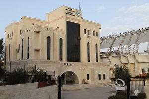 Headquarters of the Palestinian Football Association in Al-Ram, north of Jerusalem.