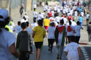 Palestine Marathon 2019 held in Bethlehem, Palestine.