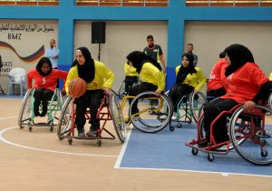 Basketball championship for girls with special needs.