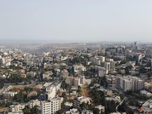 Panoramic view of the city of Ramallah. Palestine Image Bank.