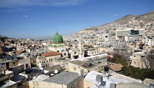 General view of the city of Nablus.