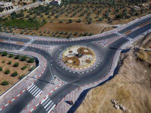 Entrance to the city of Yatta, Hebron Governorate.