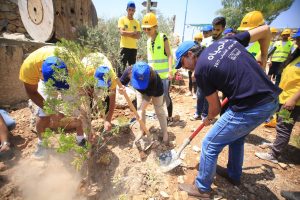 Celebrating World Water Day at the Youth Village near Ramallah with young volunteers.