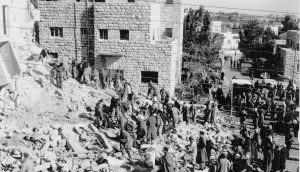 The blowing up of the Semiramis Hotel terrified the Palestinians and prompted the massive escape from their suburban homes to the security of the Old City.