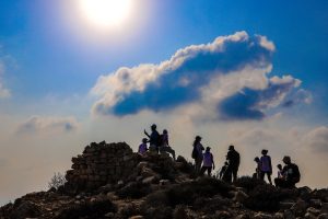 On a hike in Palestine.