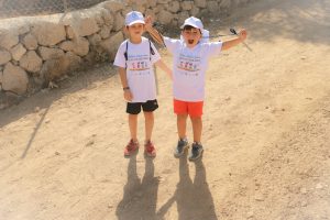 Learning how to hike at a young age.