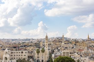 A panoramic view of the city of Bethlehem.