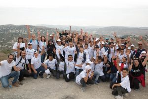 UN, EU, and local NGOs along with Palestinian students participate in the hike along the Masar Ibrahim trail, celebrating 30 years of the Convention on the Rights of the Child. Photo ©UNICEF-SoP/2019.