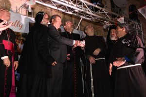 Lighting the 2019 Christmas tree in Jerusalem.