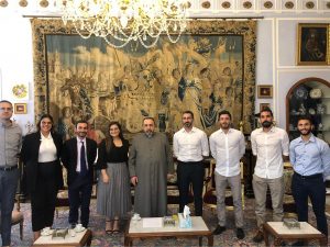 The first meeting of Armadner members with His Beatitude Archbishop Nourhan Manougian.