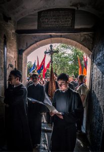 Clergy and Armenian Scouts. Photo courtesy of Vince Photography.